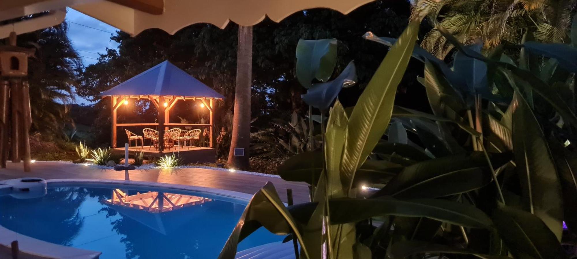 Gite Kaz A Topaze, Piscine, Jardin Tropical Sainte-Rose Esterno foto